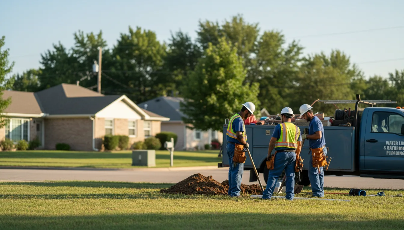 Residential water line and bathroom plumbing service in Bairoil, WY